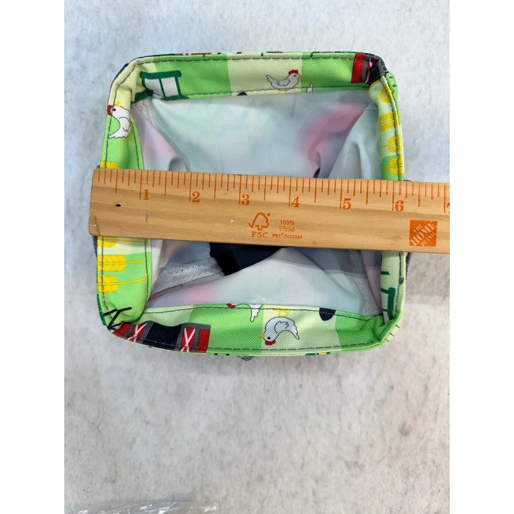Thirty-One Little Carry-All Caddy Farm Fun Print 3401AD270000 Green Barn Chicken